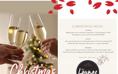 Clink your champagne glasses and enjoy our Christmas menu